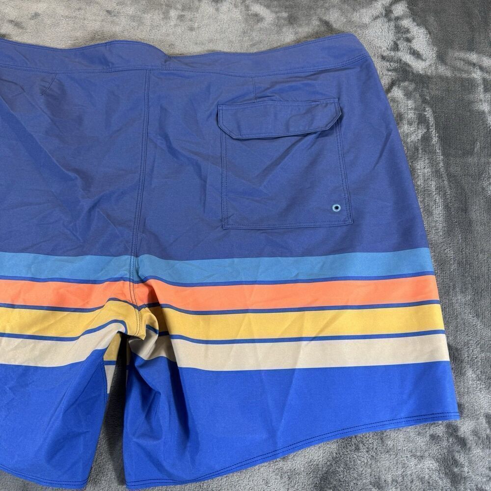 Patagonia Sz 42 Hydropeak 18’ Boardshorts Santa Cruz Stripe Superior Blue NWOT - Picture 11 of 16